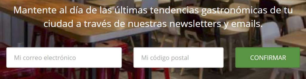 Formulario El Tenedor